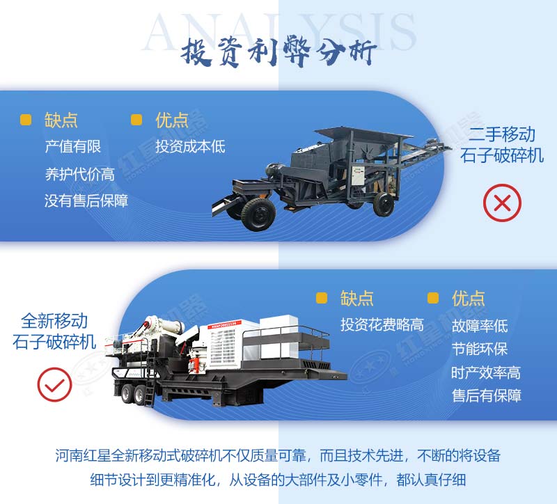 以二手移動碎石機為例，二手打石機不建議入手