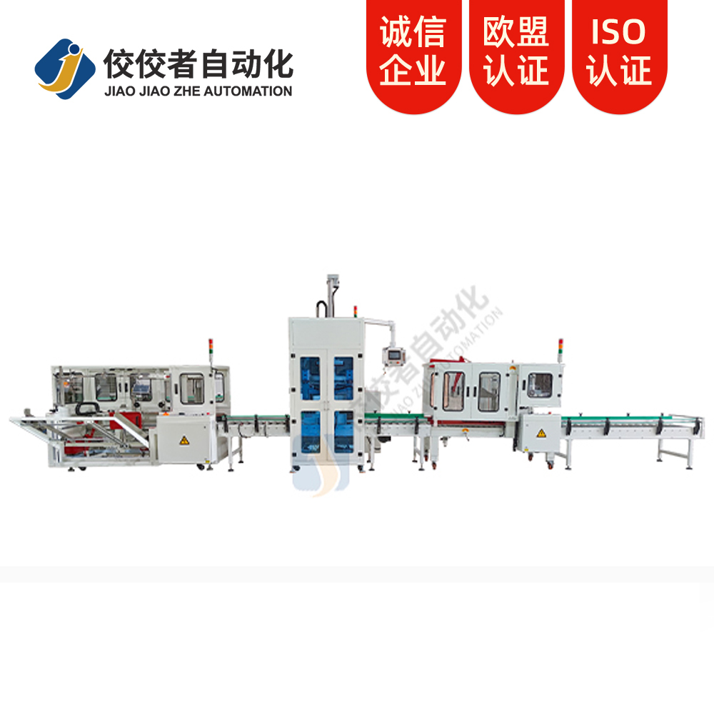 立式開箱+側(cè)式裝箱、封箱、捆扎