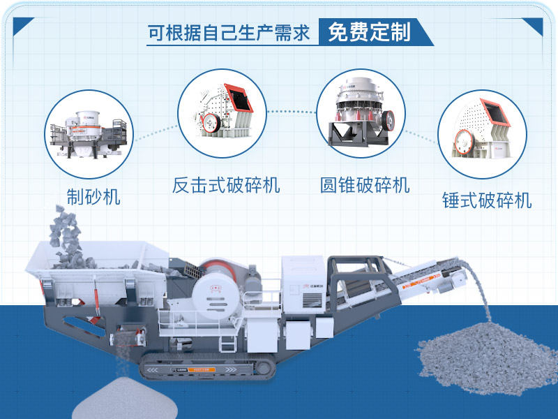 移動(dòng)式破碎機(jī)搭配多樣，可按需定制