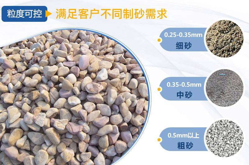制砂生產(chǎn)線粒度可控，滿足多種用沙需求